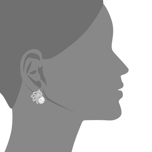Women's Dancing Pearl Stud Earrings - CV12OBLSZ00