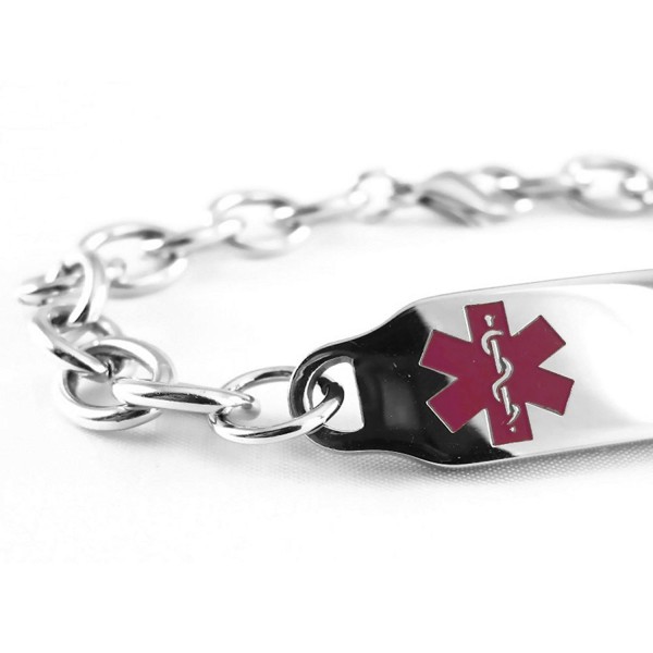 Engraved & Customized Warfarin Ladies Medical ID Bracelet- Purple ...