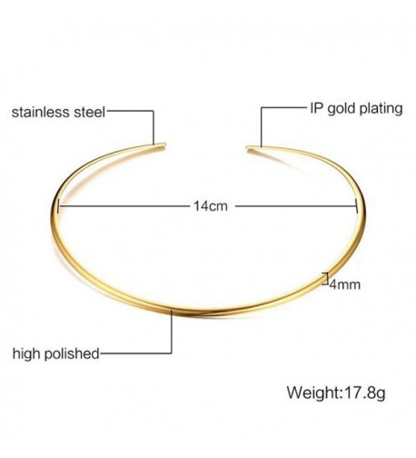 Minimalist Round Gold Bar Necklace Simple Fashion High Neck Choker ...