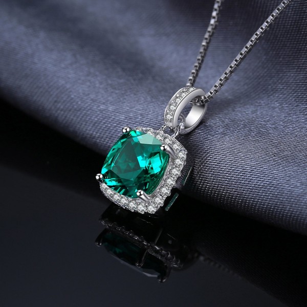 Cushion Simulated Necklace Sterling - CL12GRIQQJT