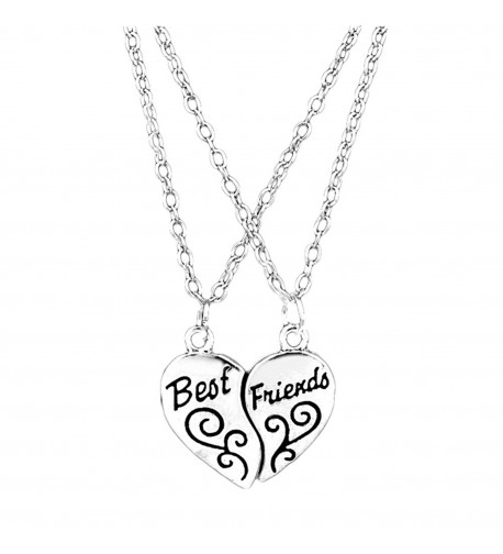 Best Friends Necklace for 2 by - Heart Pendant Necklace - Best Friends ...