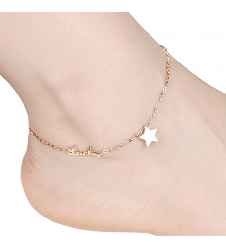 rose gold ankle chain