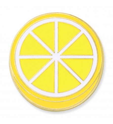PinMart's Lemon Slice Fruit Trendy Food Enamel Lapel Pin - C917YGWH2QA