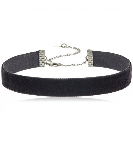 Plain Black Velvet Choker Necklace C012n838vjc