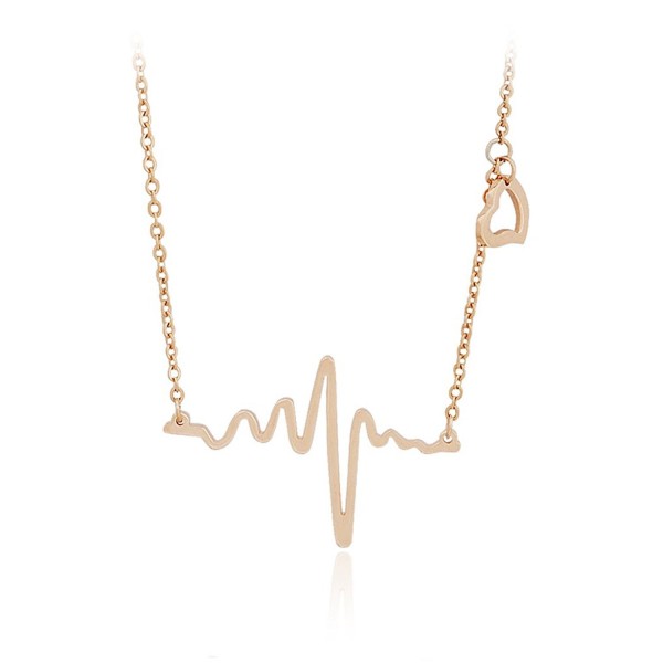 Stainless Steel Electrocardiogram EKG Heartbeat Lifeline Pendant ...