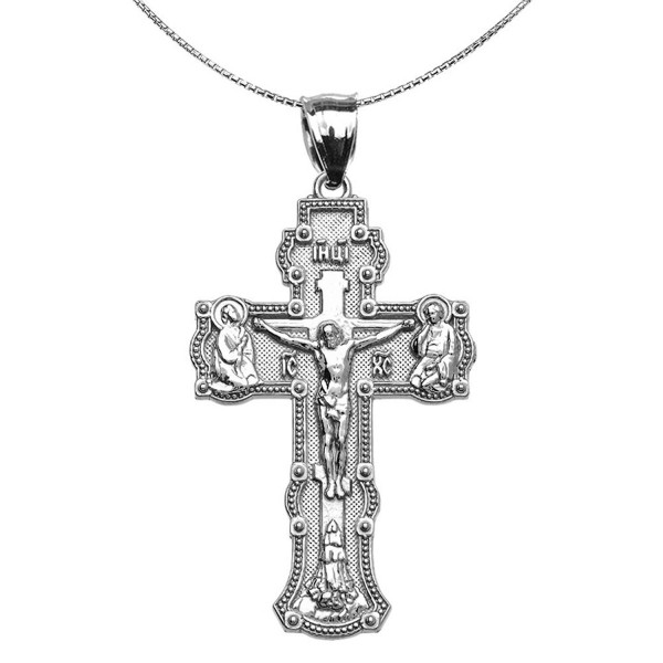 Elegant Russian Orthodox Save and Protect Cross Pendant Necklace in ...