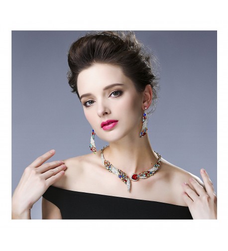 Hamer Crystal Statement Necklace Earrings