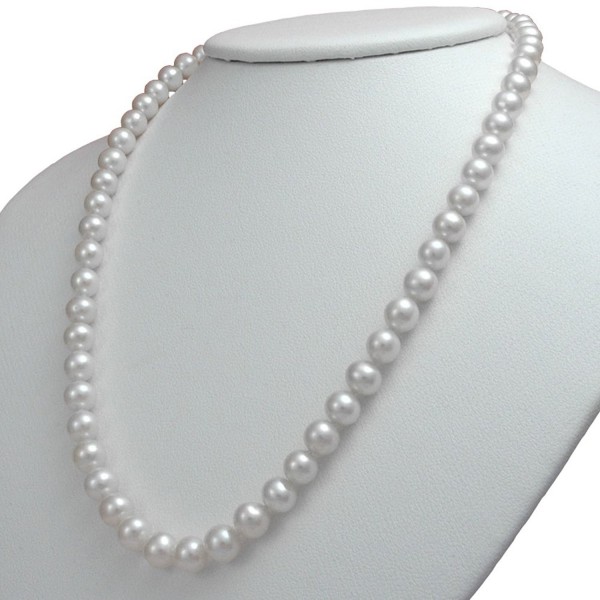 White Freshwater Cultured Pearl Necklaces AA Cultured Pearl Pendant ...